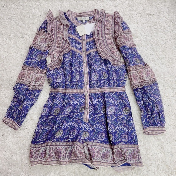 NWT Sea Rosita Border Long Sleeve Romper Size 6 - Picture 6 of 8